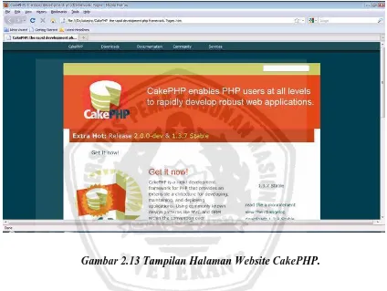 Gambar 2.13 Tampilan Halaman Website CakePHP. 