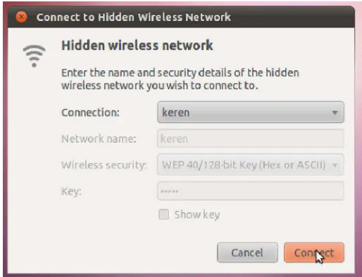 Gambar 5.7 jaringan yang terdeteksi router. 