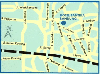 Gambar 9 : Peta Lokasi Hotel Santika Bandung 