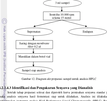 Gambar 12. Diagram alir preparasi sampel untuk analisis HPLC 