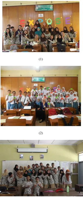 Gambar 1, 2, dan 3. Bersama siswa Kelas X IPS 1 dan 2. 