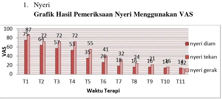 Grafik Hasil Pemeriksaan Nyeri Menggunakan VAS 
