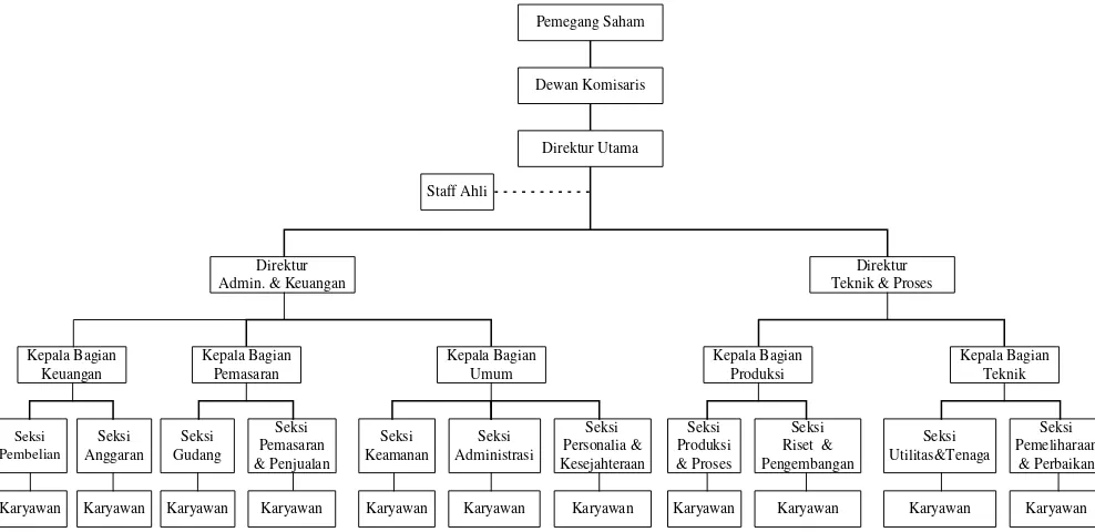 Gambar IX.1. Struktur Organisasi Perusahaan 