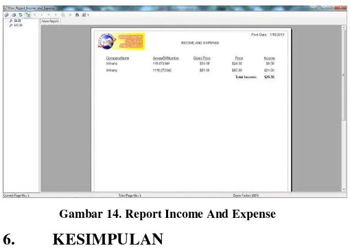 Gambar 14. Report Income And Expense 