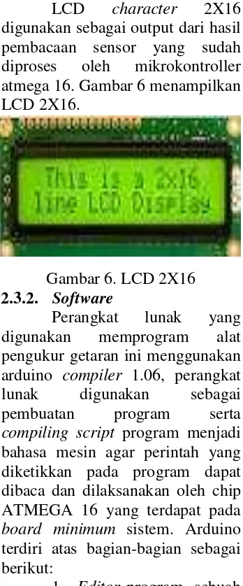 Gambar 6. LCD 2X16 