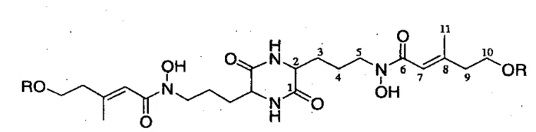 Gambar 2.2. Struktur Molekul asam dimerumak 