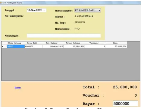 Gambar 7. Proses Pembayaran Hutang 
