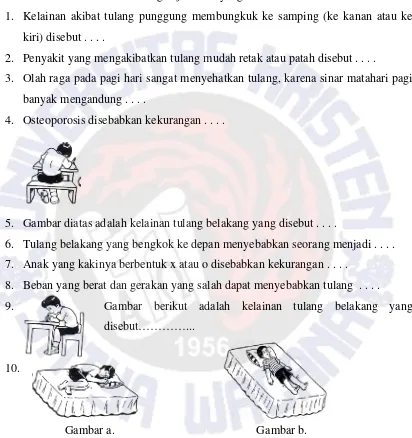 Gambar berikut adalah kelainan tulang belakang yang 