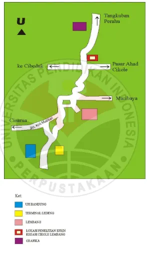 Gambar 1.5 Peta Lokasi Penelitian Desa Cikole Lembang 