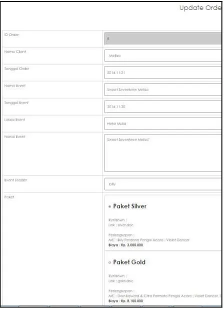 Gambar 7. Form Maintain Order Input 