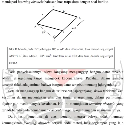 Gambar 1.2 Soal Uji Learning Obstacle Trapesium 