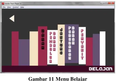 Gambar 11 Menu Belajar 