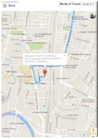 Gambar 5. Screenshoot fitur go direction 