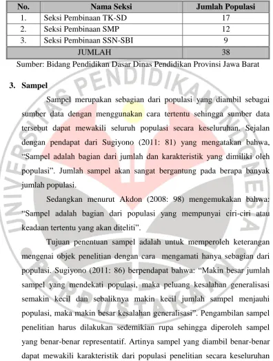 Tabel 3.1 Populasi Penelitian 