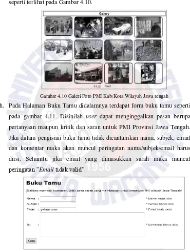 Gambar 4.10 Galeri Foto PMI Kab/Kota Wilayah Jawa tengah 