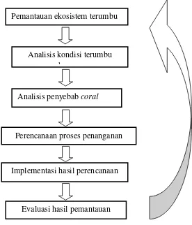 Gambar 3. Diagram alir langkah pemantauan coral bleaching 