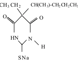Gambar 5. Struktur Kimia Natrium Tiopental(Siswandono dan Soekardjo, 2000)