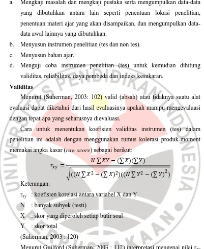 Tabel 3.1 Interpretasi Korelasi Nilai r