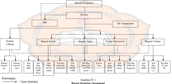 Gambar IV.1 Bagan Struktur Organisasi  