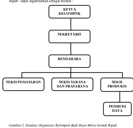 Gambar 2. Struktur Organisasi Kelompok Budi Daya Mitra Gemah Ripah 
