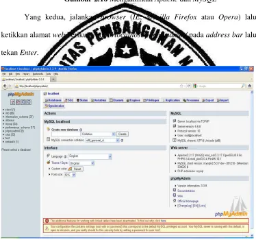 Gambar 2.16 Mengaktifkan Apache dan MySQL 