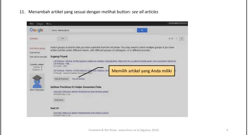 Gambar 8. Menentukan pilihan artikel