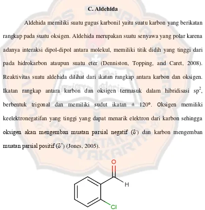 Gambar 5. Struktur senyawa 2-kloro-benzaldehida 