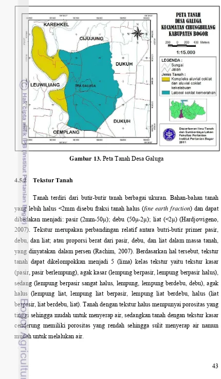 Gambar 13. Peta Tanah Desa Galuga 