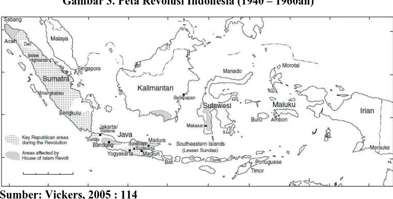 Gambar 3. Peta Revolusi Indonesia (1940 – 1960an) 