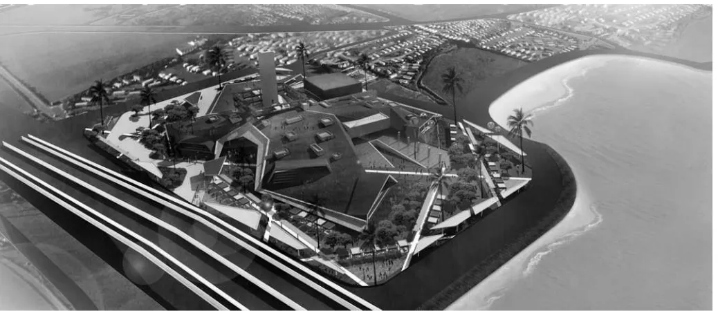 Gambar 1.1. perspektif birdview proyek fasilitas eduwisata sejarah perjuangan kota Surabaya 
