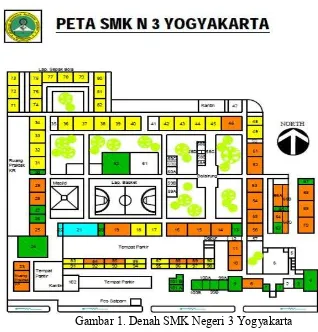 Gambar 1. Denah SMK Negeri 3 Yogyakarta 