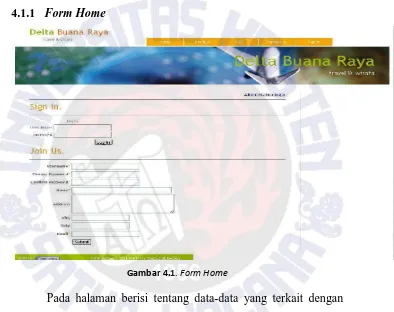 Gambar 4.1. Form Home 