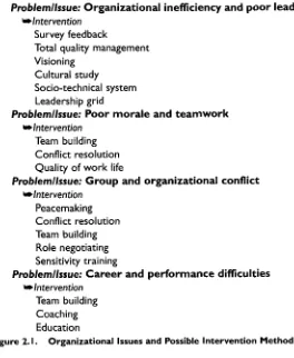 Figure 2. I. Organizational Issues and Possible Intervention Method 