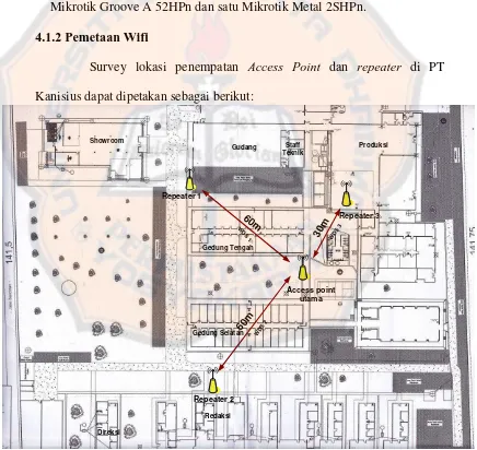 Gambar 4.2 Peta lokasi peletakan Access Point 