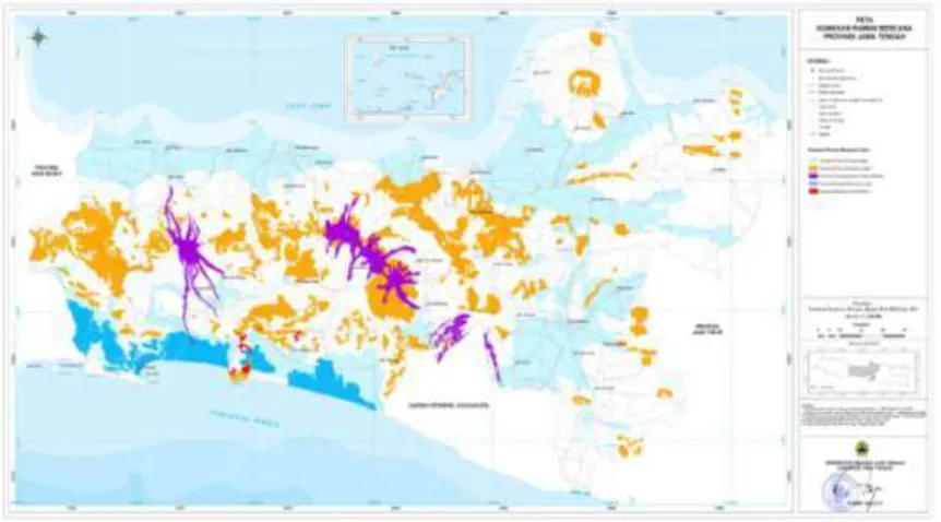 Gambar 1. Peta Rawan Bencana  Provinsi Jawa Tengah 