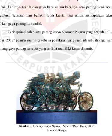 Gambar 1.1 Patung Karya Nyoman Nuarta “Rush Hour, 2002” Sumber: Google 