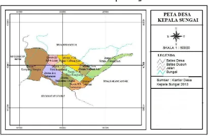 Gambar 3.1 Peta Desa Kepala Sungai 