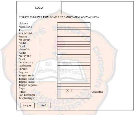 Gambar 3.23 Interface Halaman Registrasi Siswa