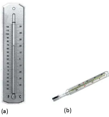 Gambar. 4 (a) Termometer ruang, (b) Termometer badan 