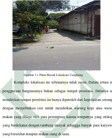 Gambar 3.1 Pintu Masuk Lokalisasi Cangkring 