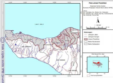 Gambar 5 Peta Lokasi Penelitian di Kecamatan Girimulyo, Kalibawang, 
