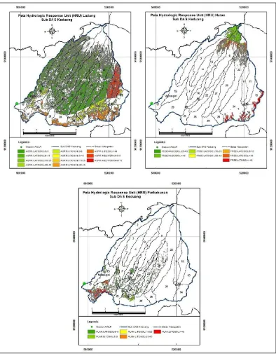 Gambar 1. Peta Hydrologic Response Unit Ladang, Hutan & Perkebunan 