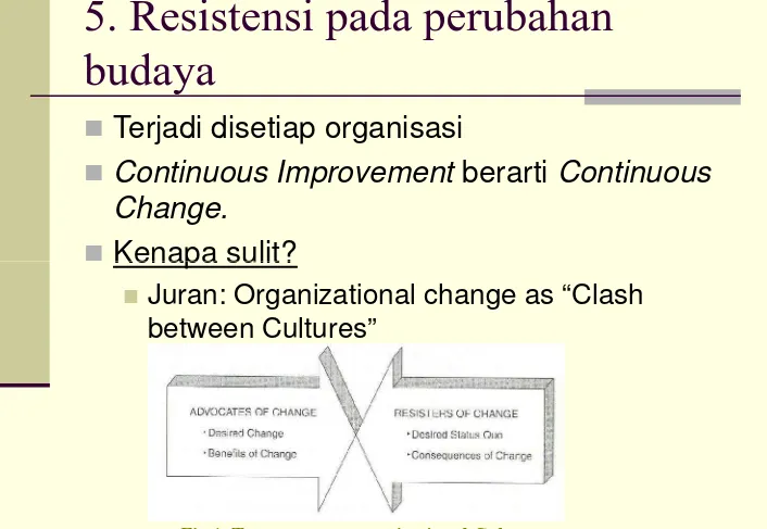 Fig 1. Two separate organizational Culturesrelating to change