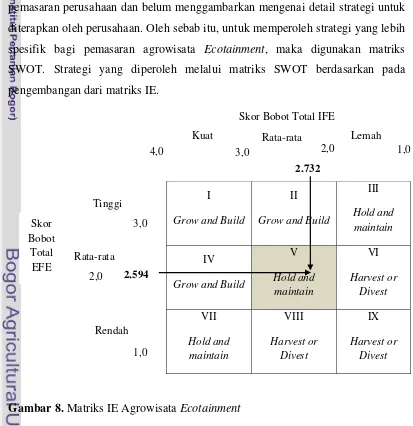 Gambar 8. Matriks IE Agrowisata Ecotainment 