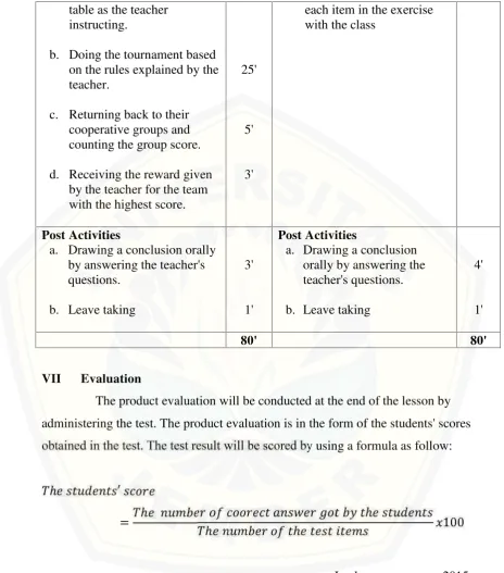 table as the teacher