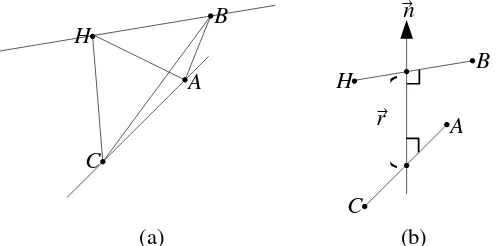 Gambar 4. Hubungan titik  O dan bidang BEG dalam skema vektor 
