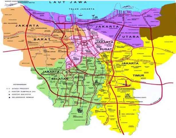 Gambar 4.1. Peta Wilayah Provinsi DKI Jakarta 