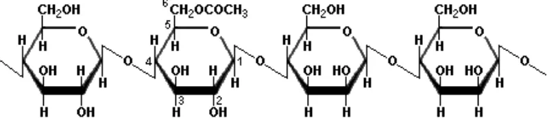 Gambar 2.1   Struktur Glukomanan  