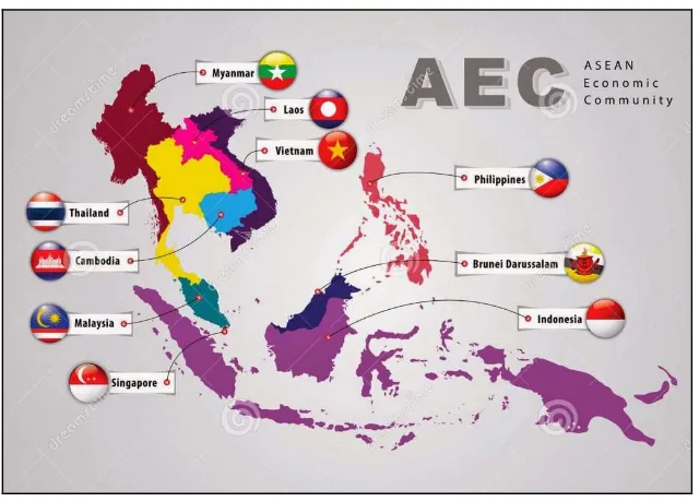 Gambar 1. Sepuluh Negara Anggota ASEAN. Sumber: http://jakartagreater.com/masyarakat-ekonomi-asean-2015/ 