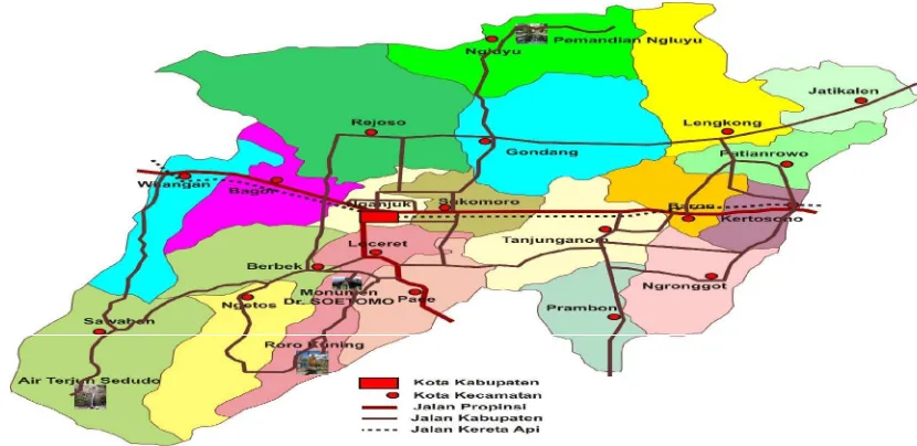 Gambar 1 Peta Kabupaten Nganjuk